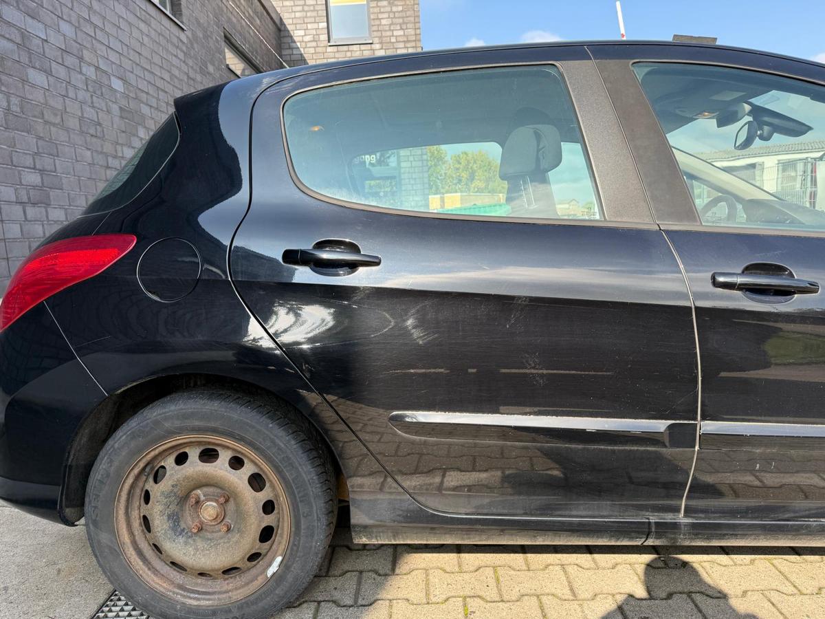Peugeot 308 I original Tür hinten rechts KTV Schwarz Perla Nera Rohbau 5-T BJ09